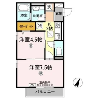 メゾン ヴィレッタ【1階】の間取り