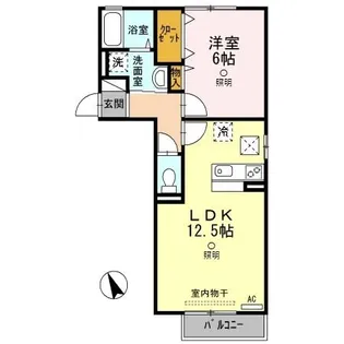 古新田 PADDY【1階】の間取り