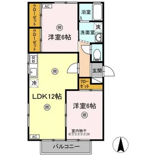 楠小路 C棟【2階】の間取り