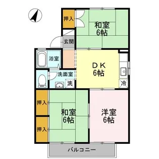 シーサイドハウスA棟【2階】の間取り