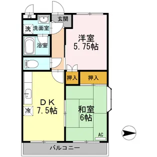 リーベン上成【3階】の間取り
