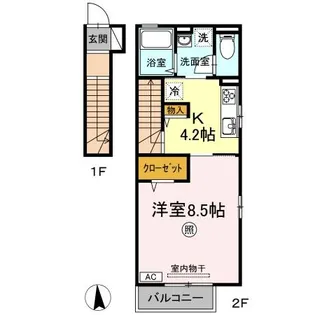 アデランテ【2階】の間取り