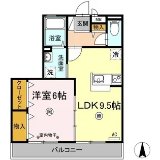 ソレイユ水江 【1階】の間取り