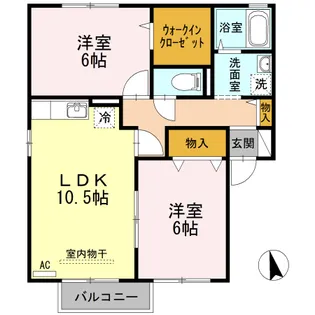 サンセール連島 B棟【2階】の間取り