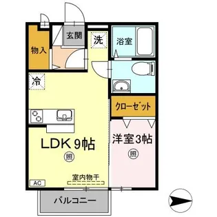 アランフェス羽島【1階】の間取り