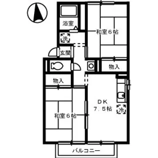 ハッピー・ユー B棟【2階】の間取り