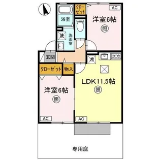 エフロレンス山陽 B棟【1階】の間取り