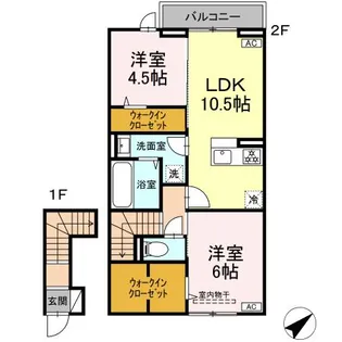LE CLAIR【2階】の間取り