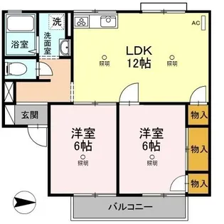 キャッスル平田 B棟【1階】の間取り