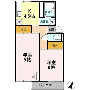コーポ三谷原【2階】の間取り
