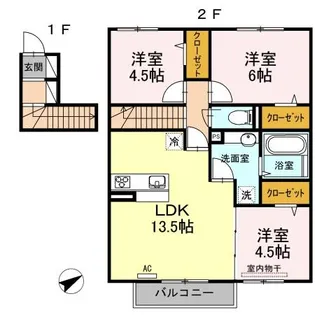 イーリオ【202号室】の間取り