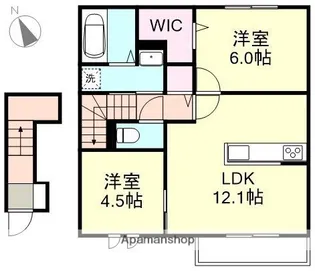 シスピエール【2階】の間取り