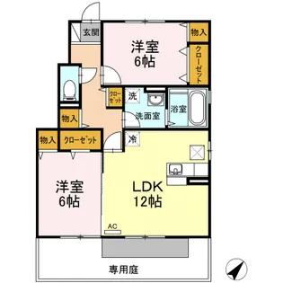 アドラブール C棟【1階】の間取り