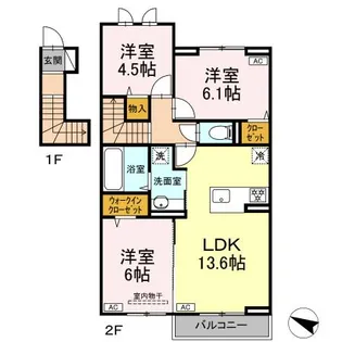 HONEY BEAR A【2階】の間取り