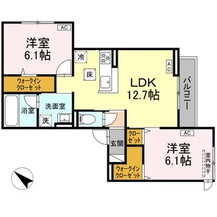 VIA-GRANDE【1階】の間取り