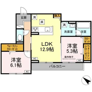 VIAーGRANDE【1階】の間取り