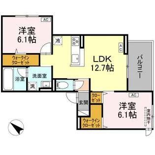 VIAーGRANDE【3階】の間取り