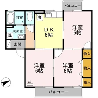 パークサイド堀南 A棟【1階】の間取り