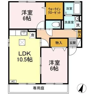 ピュア D棟【1階】の間取り