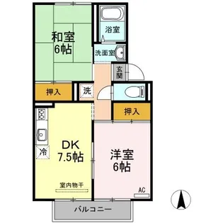 ハートハウス Ⅱ棟【2階】の間取り
