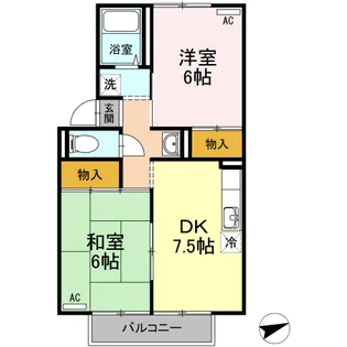 ウェルカムハイツ【1階】の間取り