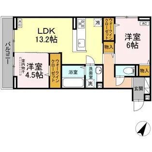 ヴィオルーチェ B棟【3階】の間取り