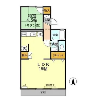 パレーシャル金谷【1階】の間取り