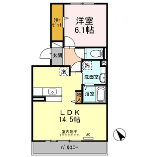 エクセラ B棟【3階】の間取り