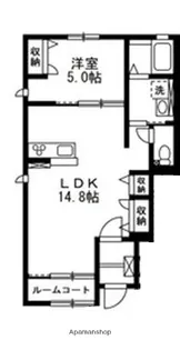 リバーテラスイヴ【1階】の間取り