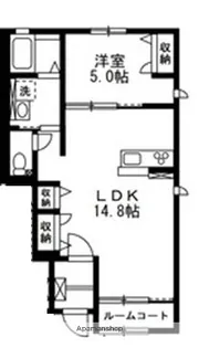 リバーテラスイヴ【1階】の間取り