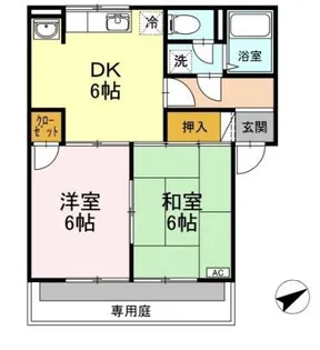 プレジール堀 B棟【1階】の間取り