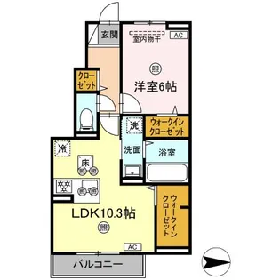 Etoalia【105号室】の間取り