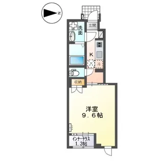 仮)スターテラス中畝【107号室】の間取り