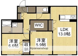 シエルクレール B棟【1階】の間取り