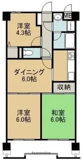 ライオンズマンション倉敷松島【4階】の間取り