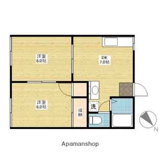 サンコープ【102号室】の間取り