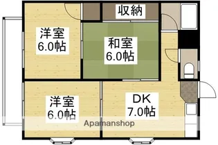 平成マンション【2-D号室】の間取り