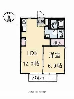 フレグランス・マリー Ⅱ棟【2階】の間取り