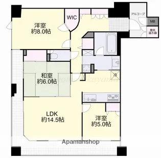 エンヴィーズライフ岡山大雲寺前【7階】の間取り
