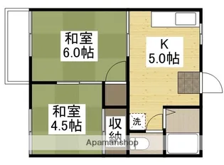 コーポ則武 B棟【2階】の間取り