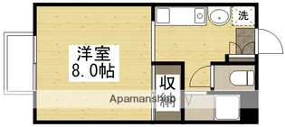 黒住コーポD棟【107号室】の間取り