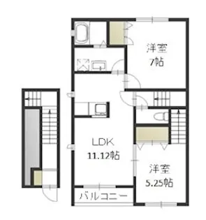 ラ・ベルデューラⅤ【2階】の間取り