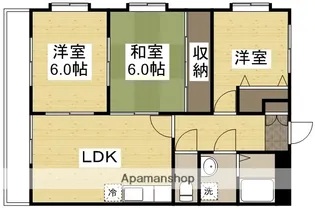 山崎マンション【3階】の間取り