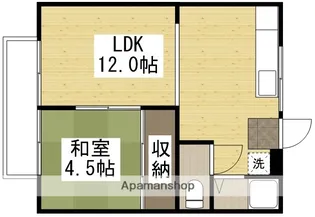 コーポバラB【203号室】の間取り