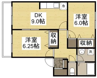 クリスタルパレス C【102号室】の間取り