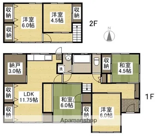 岡山県岡山市南区築港新町2丁目【一戸建】の間取り