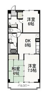 グレースマンションエルフ【5階】の間取り