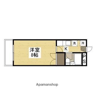 コーポ原【406号室】の間取り