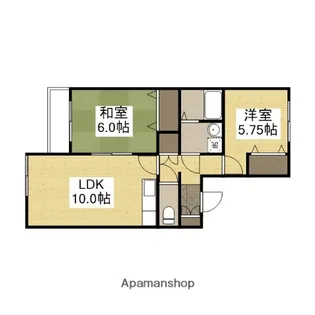 コートサイドコーポ【2階】の間取り