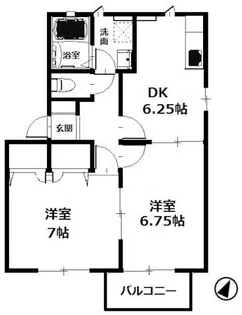 サンキャロット A【2階】の間取り